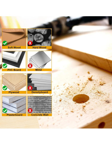 Kit de Sierras de Agujeros 17 Piezas 8MILELAKE Acero al Carbono