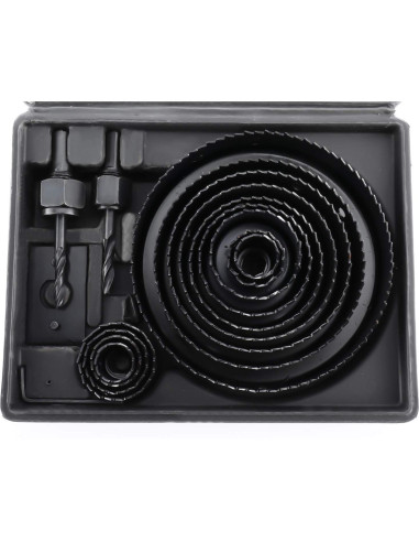 Kit de Sierras de Agujeros 17 Piezas 8MILELAKE Acero al Carbono