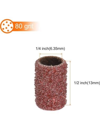 Mangas de Lijado 200pcs HARFINGTON 6.35mm Grano 80