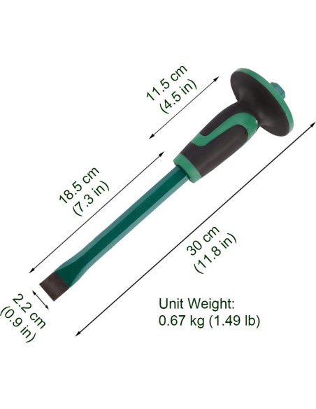 Cincel de Albañil Lestino 30 cm Acero Forjado Antideslizante Cincel de Albañil Lestino 30 cm Acero Forjado Antideslizante