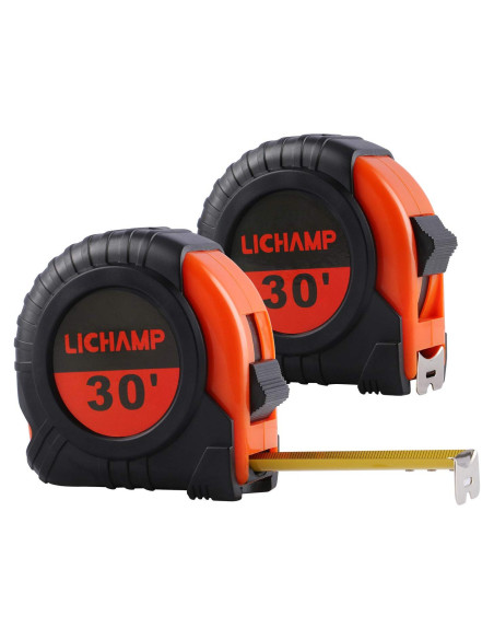 Cinta Métrica LICHAMP 9m Ancho 2.5cm Paquete de 2 Cinta Métrica LICHAMP 9m Ancho 2.5cm Paquete de 2
