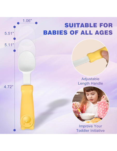 Utensilios para Niños Deinyi Amarillo - Cucharas y Tenedores 11.94 cm Utensilios para Niños Deinyi Amarillo - Cucharas y Tenedores 11.94 cm
