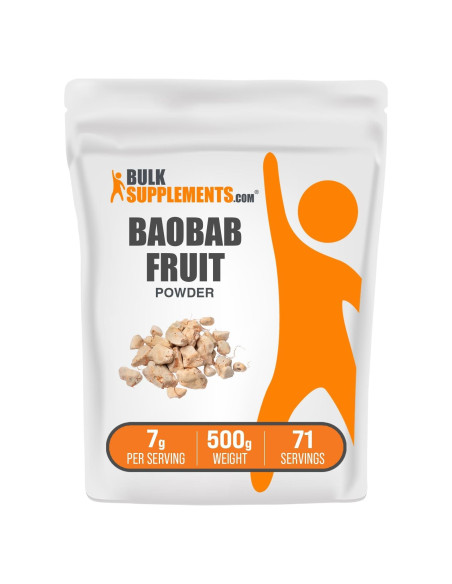 Polvo de Fruta de Baobab BulkSupplements 500g - Antioxidante Sin Gluten Polvo de Fruta de Baobab BulkSupplements 500g - Antioxidante Sin Gluten