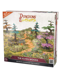 Dungeons & Lasers Bosques Élficos - 34 Piezas RPG Sin Pintar