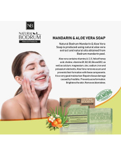 Barra de Jabón Orgánico Mandarina y Aloe Vera 100g - Natural Bodrum 2