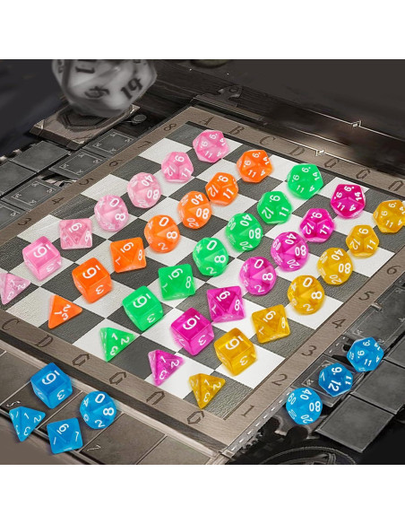 Juego de Dados DND Pipirich 70 Piezas Poliedricos Juego de Dados DND Pipirich 70 Piezas Poliedricos
