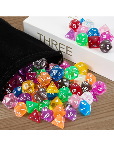 Juego de Dados DND Pipirich 70 Piezas Poliedricos