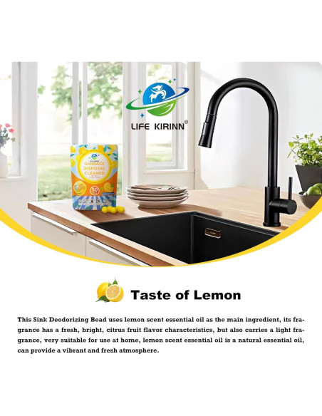 Ambientador para triturador de basura LIFE KIRINN 50 gotas limón Ambientador para triturador de basura LIFE KIRINN 50 gotas limón