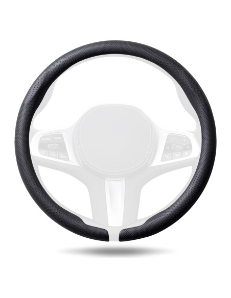 Cubierta de Volante de Cuero Nappa Aimato Ultra Fina Negra Cubierta de Volante de Cuero Nappa Aimato Ultra Fina Negra
