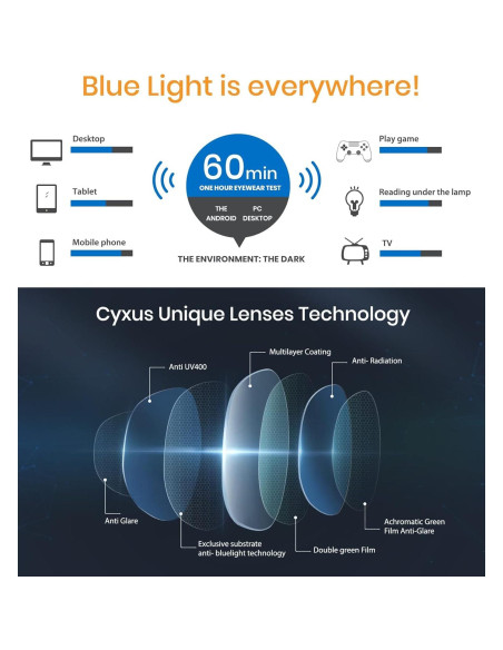 Gafas de Luz Azul Cyxus para Mujeres Redondas TR90 Rosa Gafas de Luz Azul Cyxus para Mujeres Redondas TR90 Rosa