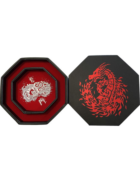 Bandeja de Dados Fantasydice Octagonal Rojo 22,86 cm Bandeja de Dados Fantasydice Octagonal Rojo 22,86 cm