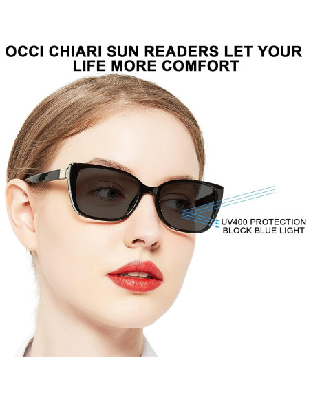 Gafas de Lectura Oversized OCCI CHIARI UV400 1.25x para Mujeres Gafas de Lectura Oversized OCCI CHIARI UV400 1.25x para Mujeres