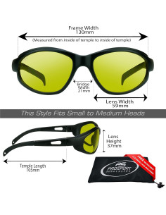 Gafas de Sol de Seguridad proSPORT Z87 Amarillas para Hombres y Mujeres 2