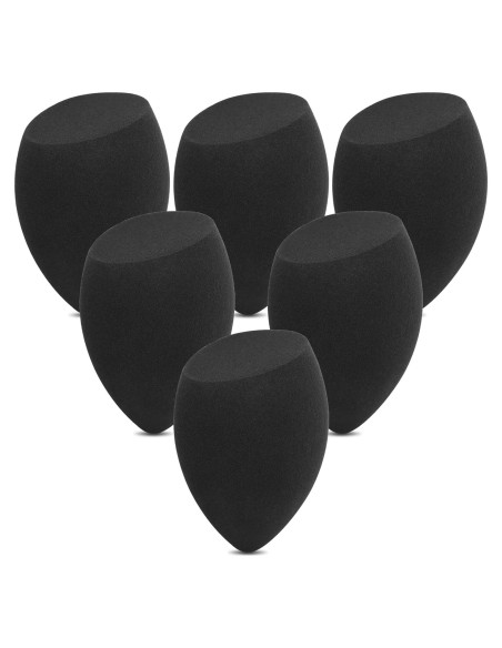 Esponjas de Maquillaje Sibba 6 Piezas Suaves Negro Esponjas de Maquillaje Sibba 6 Piezas Suaves Negro