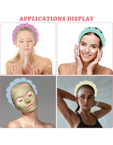 10 Bandas de Spa RAISEY para Maquillaje y Lavado Facial