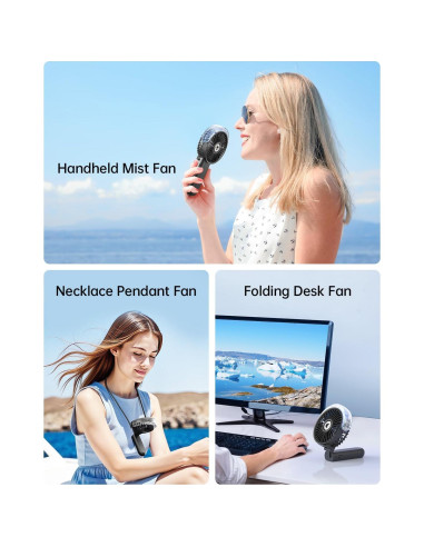 Ventilador de Nebulización Portátil SWEETFULL - 3 Velocidades, 30ml, Recargable USB