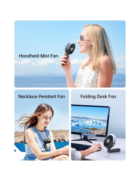 Ventilador de Nebulización Portátil SWEETFULL - 3 Velocidades, 30ml, Recargable USB Ventilador de Nebulización Portátil SWEETFULL - 3 Velocidades, 30ml, Recargable USB