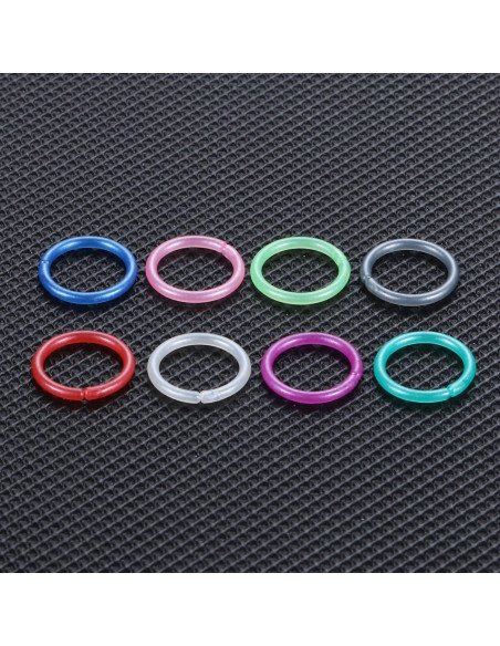 Aros de Nariz Retenedor Bioflex 16G 8Pcs Coloridos 8mm Aros de Nariz Retenedor Bioflex 16G 8Pcs Coloridos 8mm