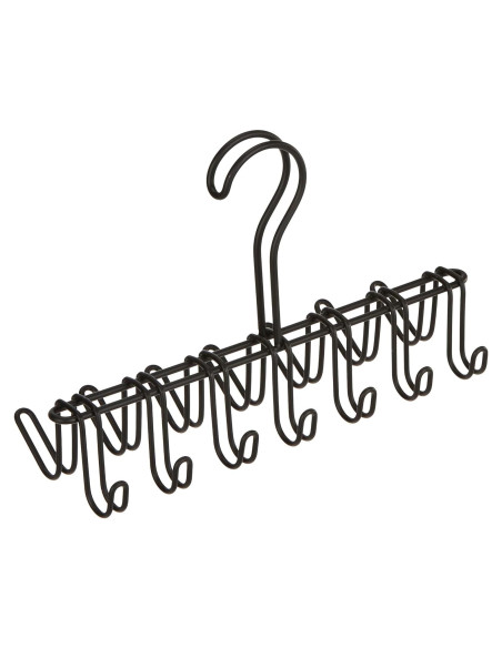 Organizador Colgante de Closet iDesign 14 Ganchos Negro Mate Organizador Colgante de Closet iDesign 14 Ganchos Negro Mate