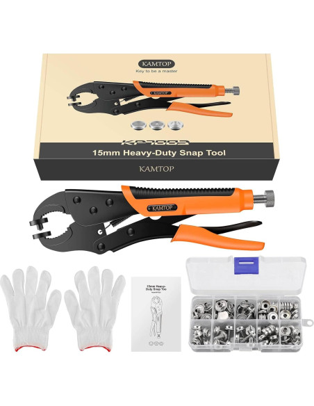 Kit de Herramientas para Broches Kamtop - Alicates Ajustables y 30 Broches Metálicos Kit de Herramientas para Broches Kamtop - Alicates Ajustables y 30 Broches Metálicos