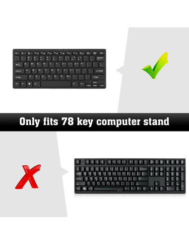 Soporte de Teclado Acrílico Richboom Compacto 30 cm con Silicona