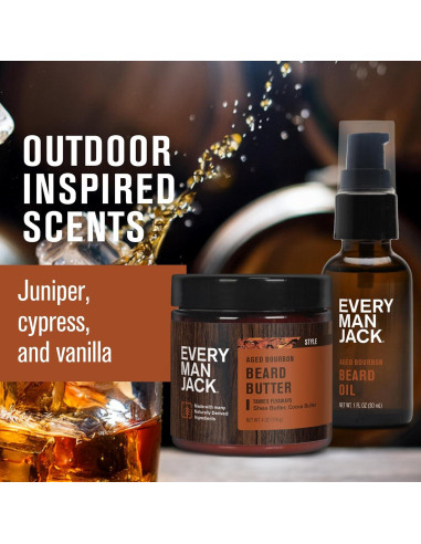 Aceite y Mantequilla para Barba Every Man Jack - Bourbon Añejo - 226g