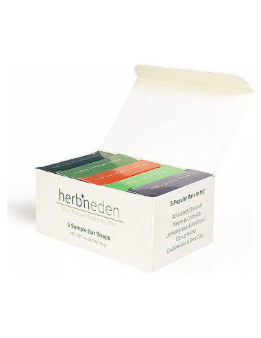Paquete de 5 Jabones Herb'N Eden para Hombres 28g Cada Uno