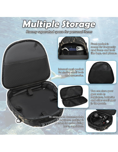 Bolsa de Regulador de Buceo SLINRKE Camuflaje 4 Compartimentos