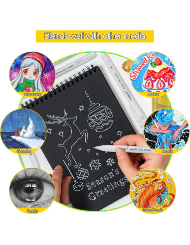Bolígrafos de Gel PANDAFLY 3 Colores 0.5mm Punta Fina