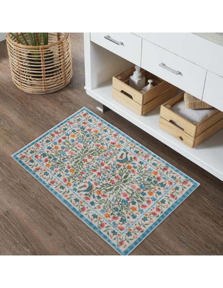 Alfombra de Baño Antideslizante Urtlmaji Beige Floral 45.7x66 cm Alfombra de Baño Antideslizante Urtlmaji Beige Floral 45.7x66 cm