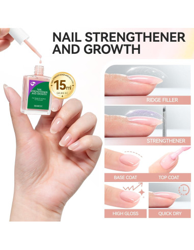 Gel Endurecedor de Uñas Gelike EC 15ml Rubor Nude 6 en 1