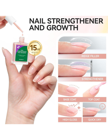 Gel Endurecedor de Uñas Gelike EC 15ml Rubor Nude 6 en 1 Gel Endurecedor de Uñas Gelike EC 15ml Rubor Nude 6 en 1