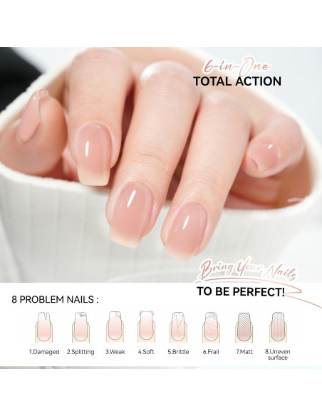 Gel Endurecedor de Uñas Gelike EC 15ml Rubor Nude 6 en 1 Gel Endurecedor de Uñas Gelike EC 15ml Rubor Nude 6 en 1
