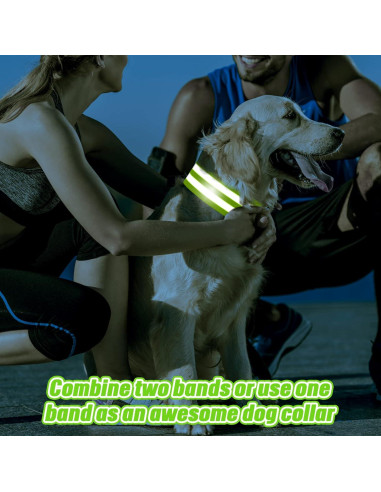 Zubebe 48 Piezas Bandas Reflectantes Verdes para Correr