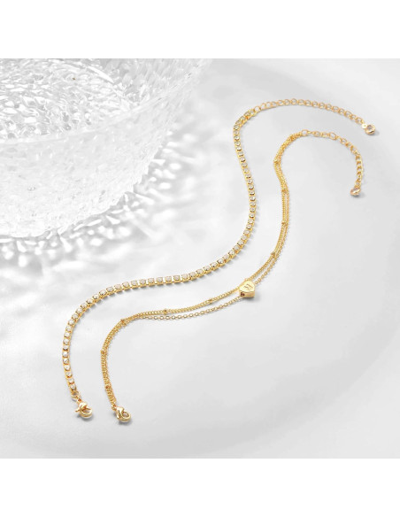 Brazaletes de Tobillo Iniciales YANODA para Mujeres Oro 14K Brazaletes de Tobillo Iniciales YANODA para Mujeres Oro 14K