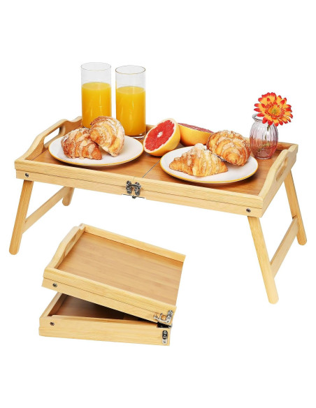 Bandeja de Cama Plegable Ollieroo de Bambú 50x30cm Bandeja de Cama Plegable Ollieroo de Bambú 50x30cm