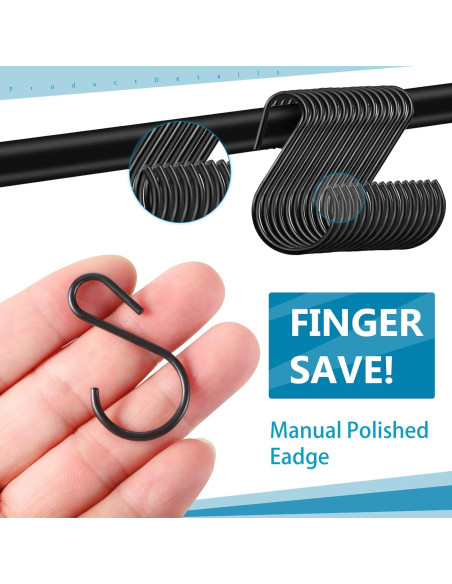 Ganchos S Sratte de Acero Inoxidable 4.4 cm - 60 Piezas Ganchos S Sratte de Acero Inoxidable 4.4 cm - 60 Piezas