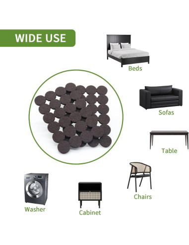 Almohadillas de Fieltro para Muebles Covercorner 48 PCS 2.54 cm