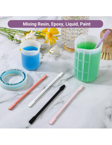 Paletas de Silicona Gartful 5 Piezas para Manualidades 16 cm