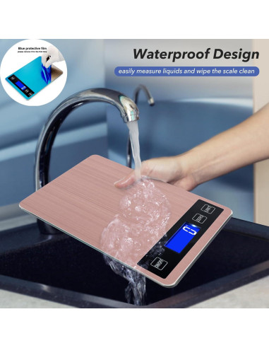 Escala Digital de Cocina VIRENZZO 15kg USB Acero Inoxidable