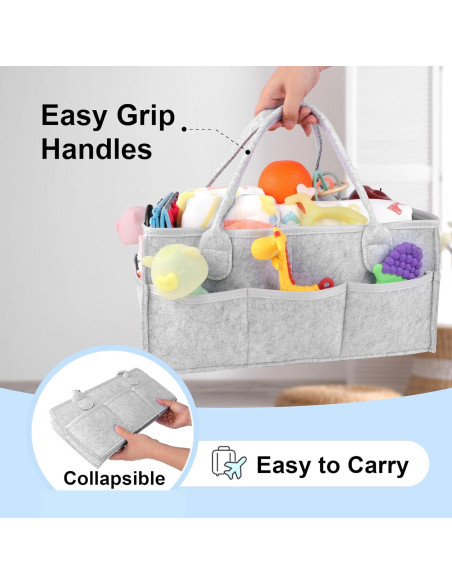 Organizador de Pañales PHILORN Gris 38x23x18 cm con Divisores Organizador de Pañales PHILORN Gris 38x23x18 cm con Divisores