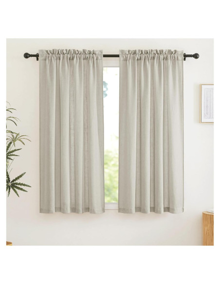 Cortinas Semitransparentes RYB HOME Lino Angora 86.36x160cm 2P Cortinas Semitransparentes RYB HOME Lino Angora 86.36x160cm 2P