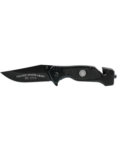 Cuchillo Táctico Plegable Military Gift Shop Negro 12 cm