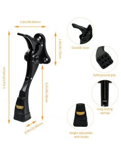 Tope de puerta GoldPig Kickdown, 10 cm, negro, 1 paquete 2