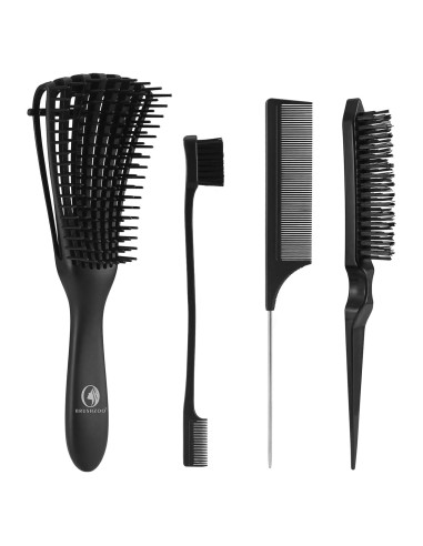 Set de Cepillos Desenredantes BRUSHZOO para Todo Tipo de Cabello