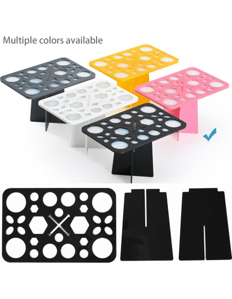 Soporte Plegable para Secado de Brochas Luckyiren 28 Ranuras Negro Soporte Plegable para Secado de Brochas Luckyiren 28 Ranuras Negro