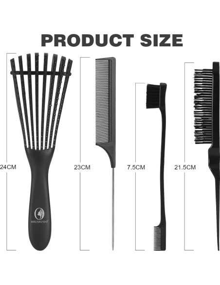 Set de Cepillos Desenredantes BRUSHZOO para Todo Tipo de Cabello Set de Cepillos Desenredantes BRUSHZOO para Todo Tipo de Cabello