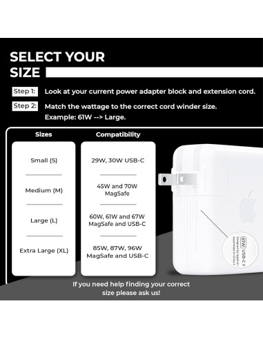 Organizador de Cables Mediano HumanCentric para Cargador MacBook
