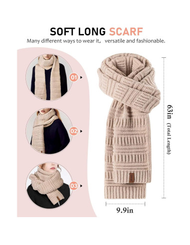 Conjunto de Invierno para Mujeres SENPUKI: Gorro, Bufanda, Guantes y Diadema Naranja