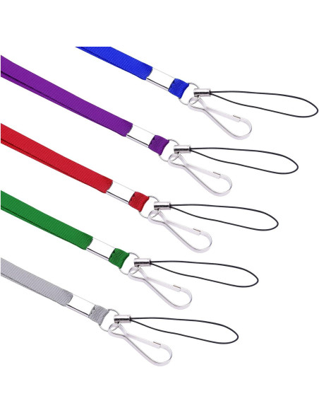 Paquete de 20 Lanyards de Nylon Wisdompro 43 cm con Clip J Paquete de 20 Lanyards de Nylon Wisdompro 43 cm con Clip J